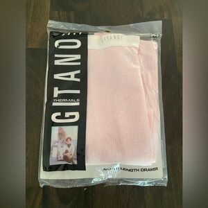 Vintage 80s Gitano Pink Waffled Thermal Underwear Medium Long Johns never worn